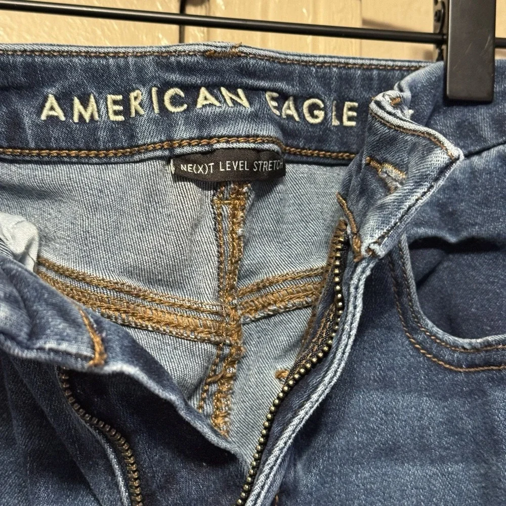 American Eagle 4R Next Level Stretch High‎ Jegging Blue Denim